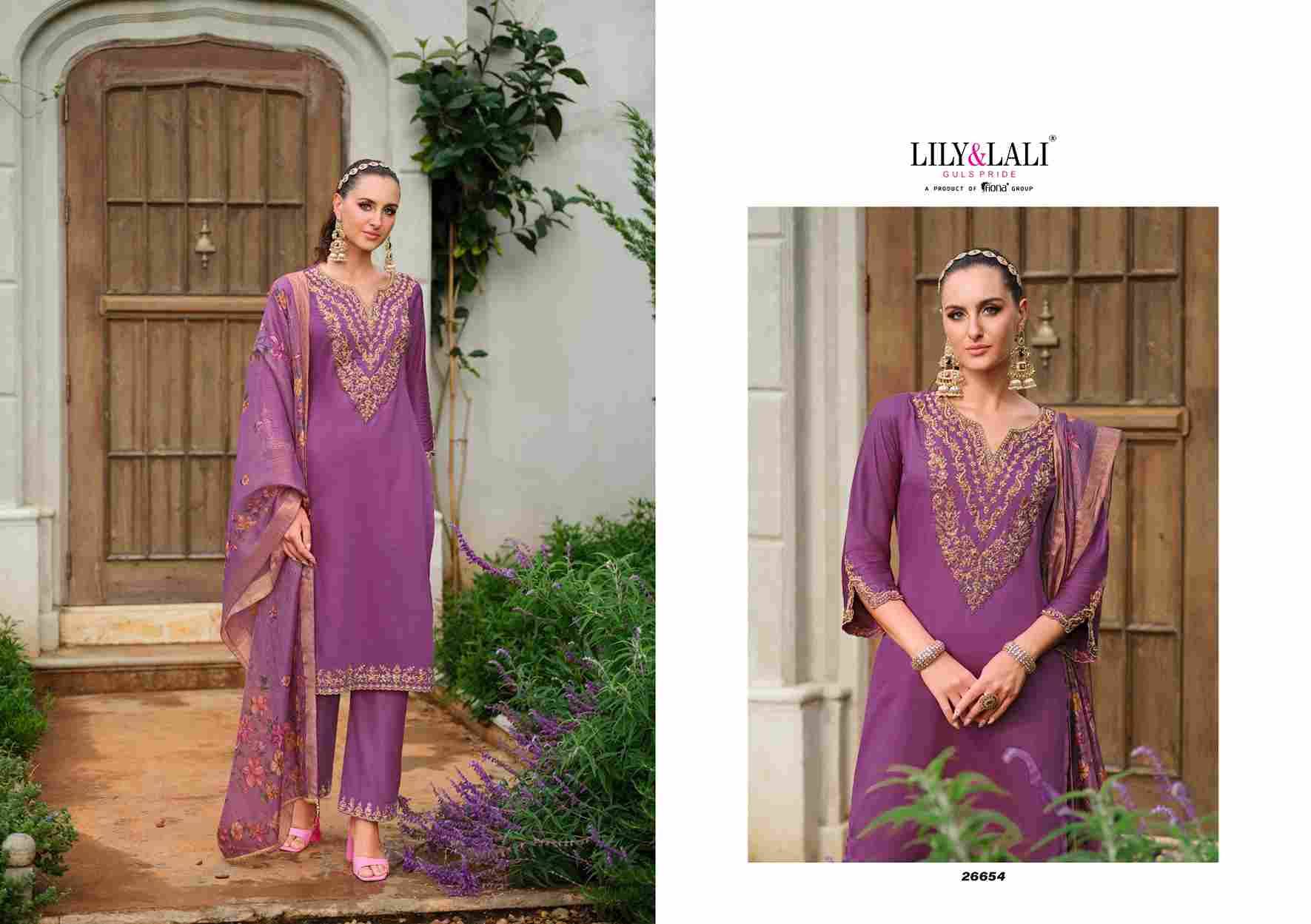 Mehzabeen By Lily And Lali 26651 To 26654 Series Beautiful Festive Suits Colorful Stylish Fancy Casual Wear & Ethnic Wear Viscose Silk Embroidery Dresses At Wholesale Price