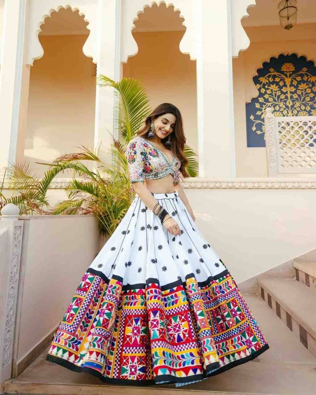 Pc-21 By Fashid Wholesale Navratri Wear Collection Beautiful Stylish Colorful Fancy Party Wear & Occasional Wear Heavy Rayon Cotton Lehengas At Wholesale Price