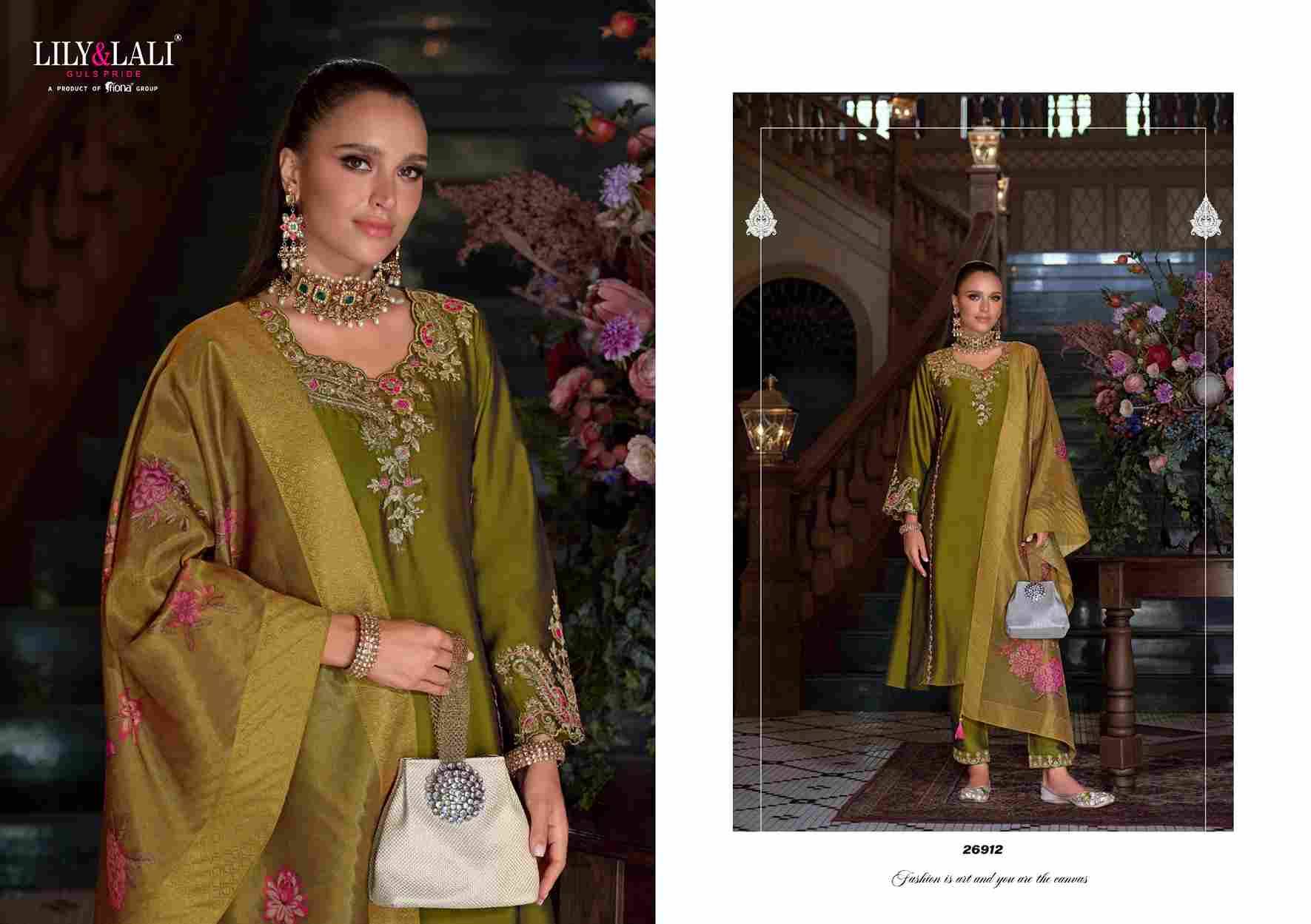 Malkana By Lily And Lali 26911 To 26914 Series Beautiful Festive Suits Colorful Stylish Fancy Casual Wear & Ethnic Wear Viscose Silk Embroidery Dresses At Wholesale Price