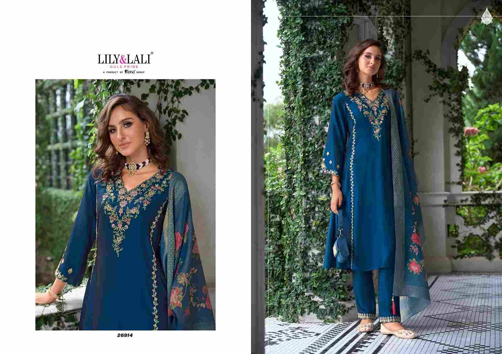 Malkana By Lily And Lali 26911 To 26914 Series Beautiful Festive Suits Colorful Stylish Fancy Casual Wear & Ethnic Wear Viscose Silk Embroidery Dresses At Wholesale Price