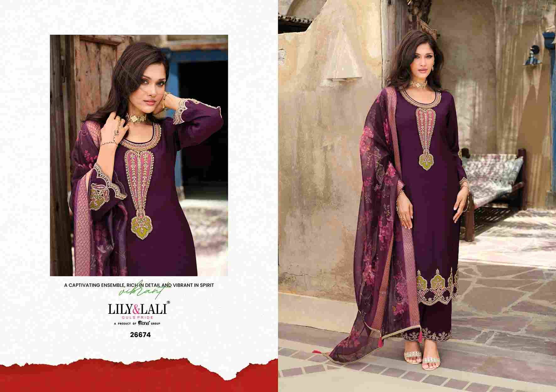Rose By Lily And Lali 26671 To 26674 Series Beautiful Festive Suits Colorful Stylish Fancy Casual Wear & Ethnic Wear Simar Silk Embroidery Dresses At Wholesale Price