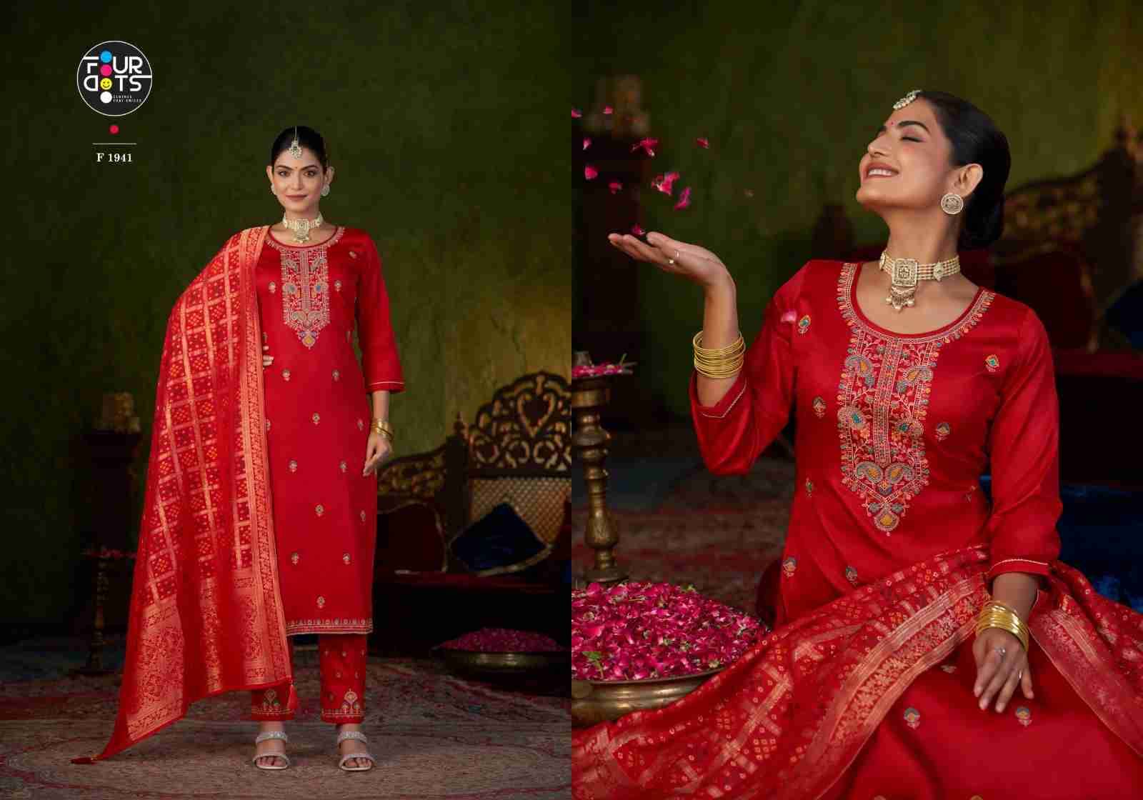 Goldie By Four Dots 1941 To 1944 Series Designer Stylish Fancy Colorful Beautiful Party Wear & Ethnic Wear Collection Jam Cotton Silk Dresses At Wholesale Price