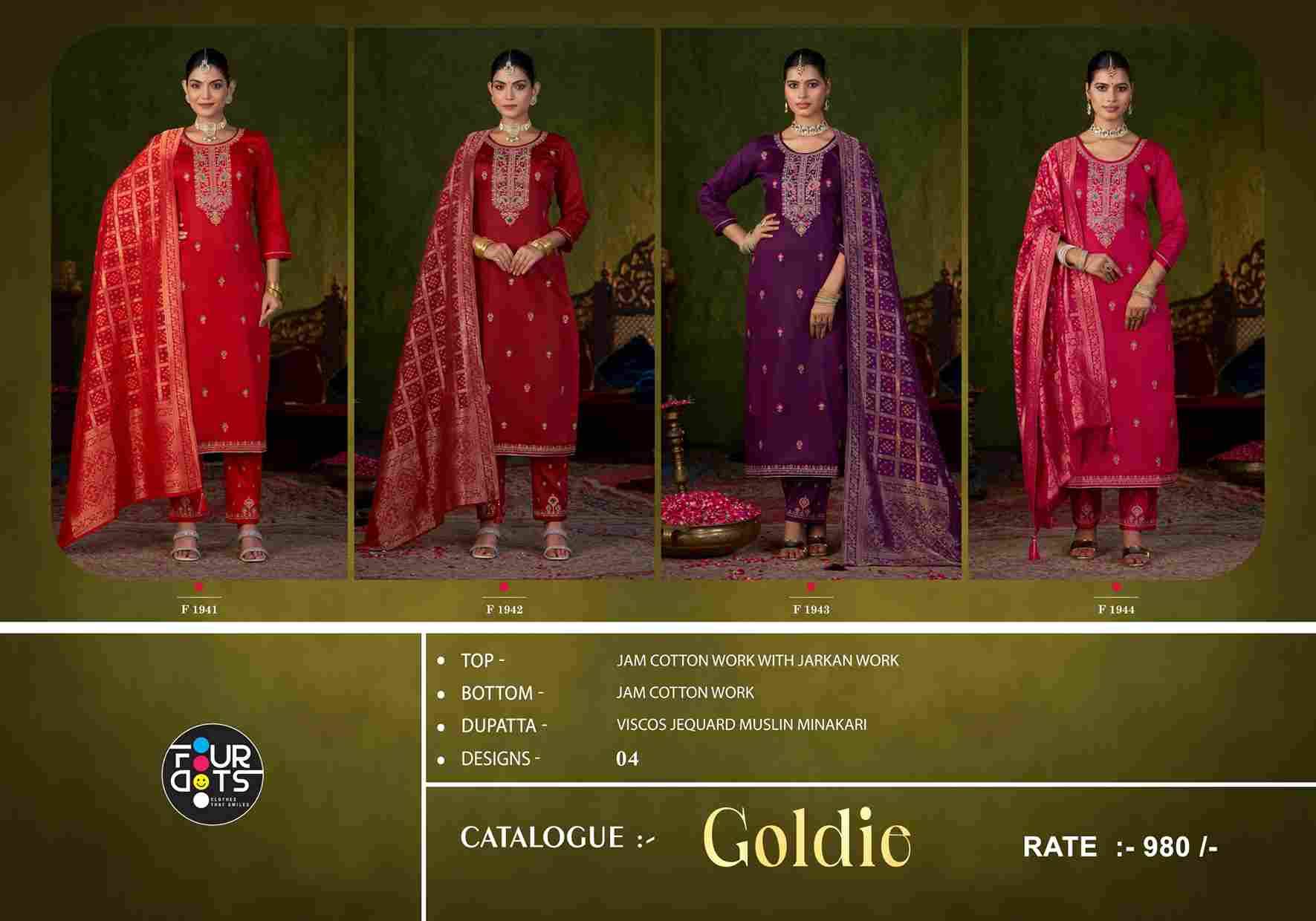 Goldie By Four Dots 1941 To 1944 Series Designer Stylish Fancy Colorful Beautiful Party Wear & Ethnic Wear Collection Jam Cotton Silk Dresses At Wholesale Price
