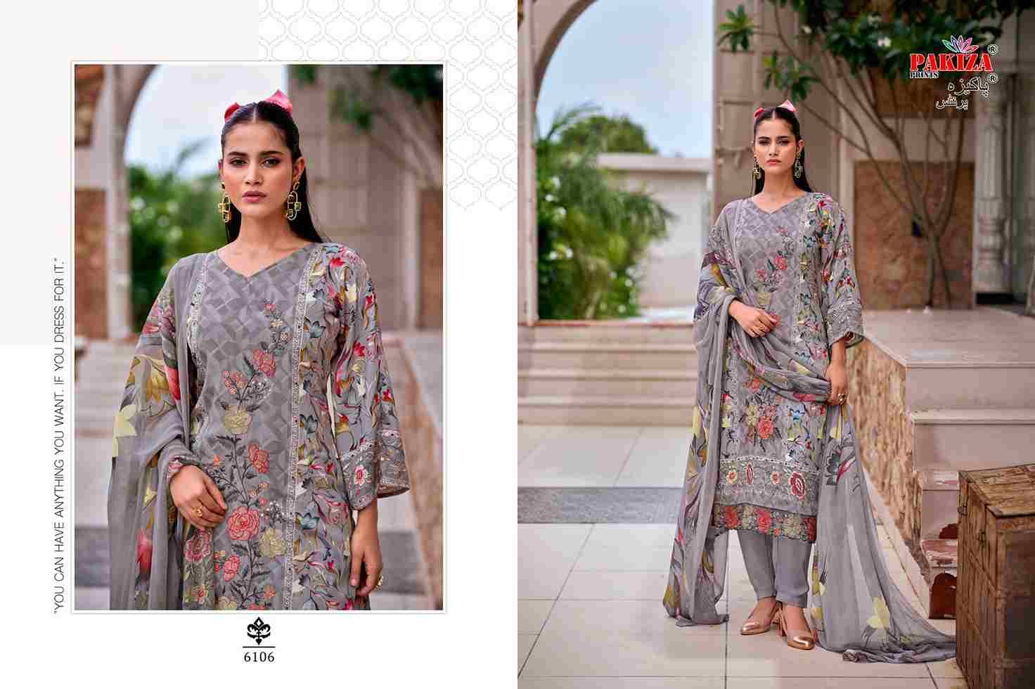 Sanaya Vol-61 By Pakiza Prints 6101 To 6110 Series Beautiful Festive Suits Stylish Fancy Colorful Party Wear & Occasional Wear Royal Crepe Dresses At Wholesale Price
