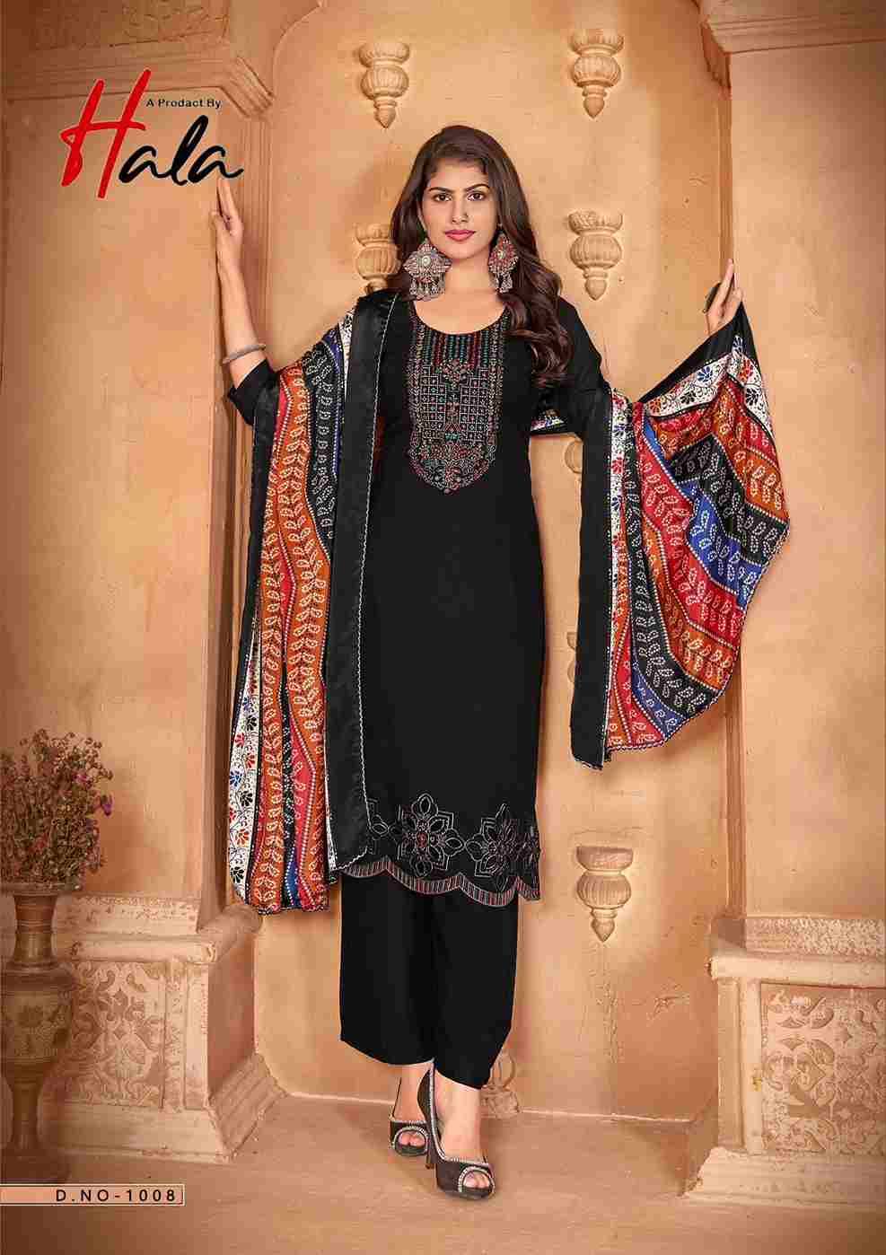 Nigaar By Hala 1001 To 1008 Series Beautiful Festive Suits Stylish Fancy Colorful Casual Wear & Ethnic Wear Pure Rayon Slub Dresses At Wholesale Price