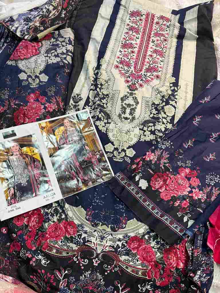 Aaliza Vol-3 By Aaliz Prints 3144 To 3147 Series Beautiful Pakistani Suits Stylish Fancy Colorful Casual Wear & Ethnic Wear Cotton Digital Print Dresses At Wholesale Price