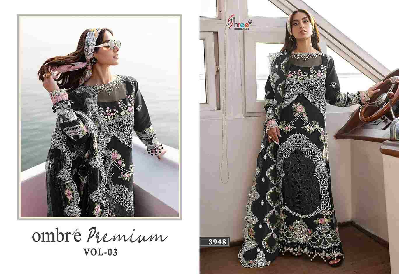 Ombre Premium Vol-3 By Shree Fabs 3946 To 3951 Series Designer Pakistani Suits Collection Beautiful Stylish Fancy Colorful Party Wear & Ethnic Wear Pure Viscose With Pure Cotton With Embroidery Dresses At Wholesale Price