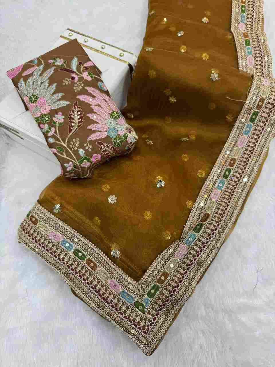 Vs-Gulmor By Fashid Wholesale 01 To 04 Series Indian Traditional Wear Collection Beautiful Stylish Fancy Colorful Party Wear & Occasional Wear Pure Organza Silk Sarees At Wholesale Price
