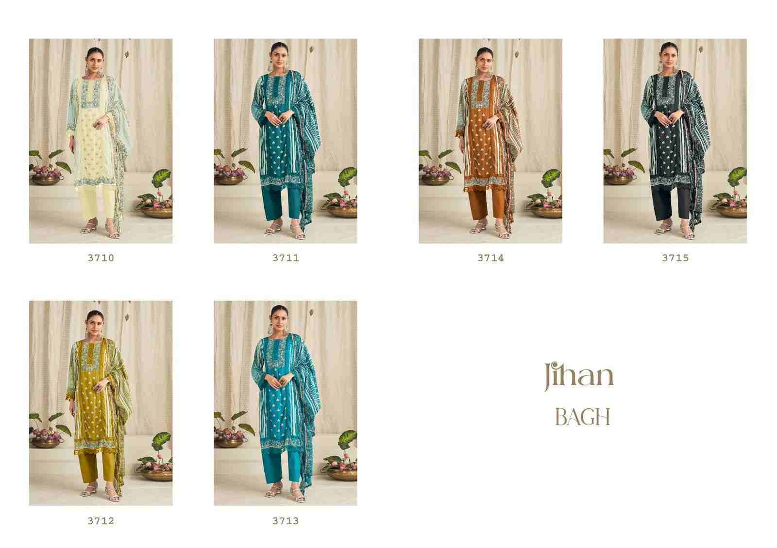 Bagh By Jihan 3710 To 3715 Series Designer Pakistani Suits Beautiful Fancy Stylish Colorful Party Wear & Occasional Wear Rayon Dresses At Wholesale Price