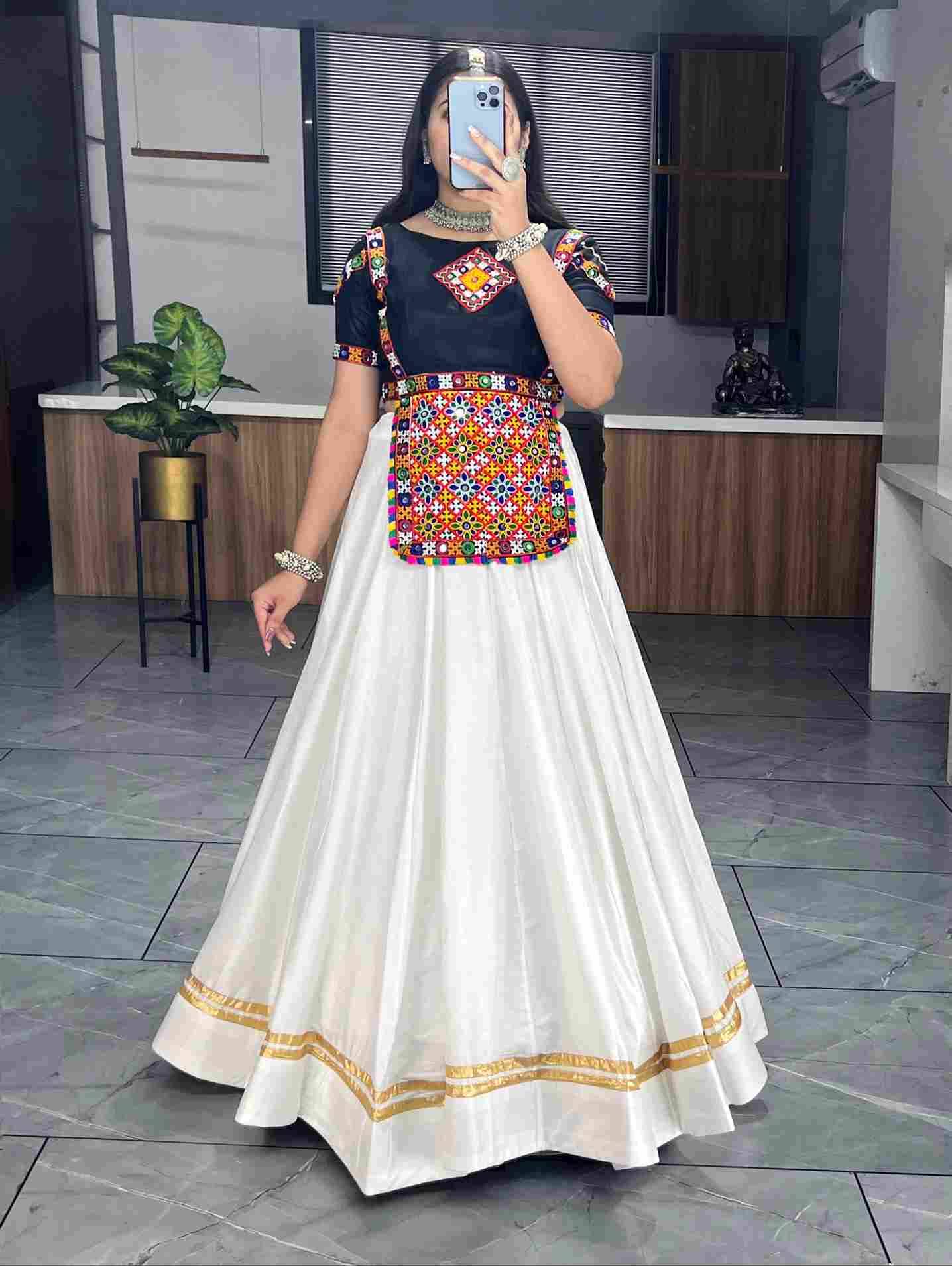 Gr-8003 By Fashid Wholesale Navratri Wear Collection Beautiful Stylish Colorful Fancy Party Wear & Occasional Wear Pure Rayon Cotton Lehengas At Wholesale Price