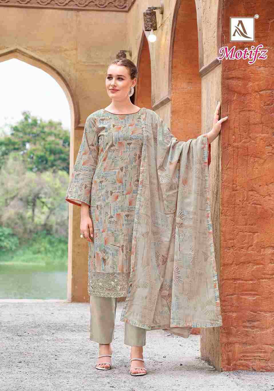Motifz By Alok Suit 2017-826-01 To 2017-826-06 Series Beautiful Festive Suits Colorful Stylish Fancy Casual Wear & Ethnic Wear Pure Cambric Cotton Dresses At Wholesale Price