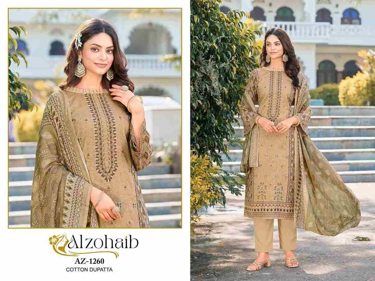 Alzohaib 1258 Series By Alzohaib Beautiful Pakistani Suits Stylish Fancy Colorful Party Wear & Occasional Wear Pure Cotton Print Dresses At Wholesale Price