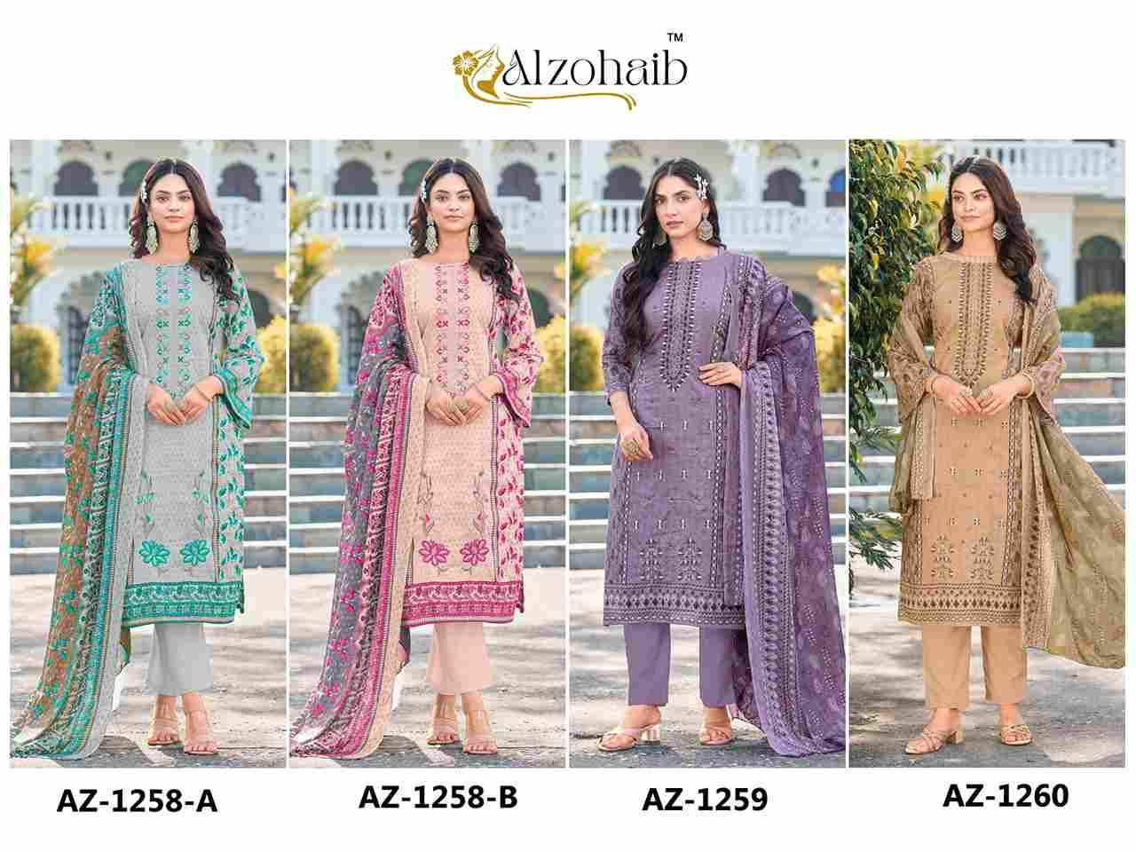 Alzohaib 1258 Series By Alzohaib Beautiful Pakistani Suits Stylish Fancy Colorful Party Wear & Occasional Wear Pure Cotton Print Dresses At Wholesale Price