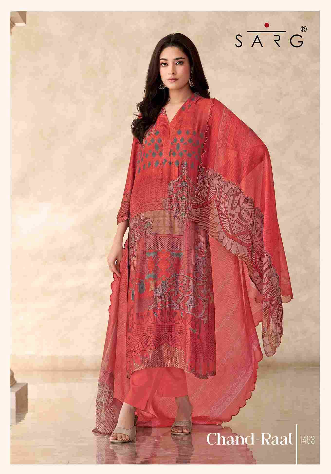 Chand-Raat By Sarg Beautiful Stylish Festive Suits Fancy Colorful Casual Wear & Ethnic Wear & Ready To Wear Muslin Silk Print Dresses At Wholesale Price