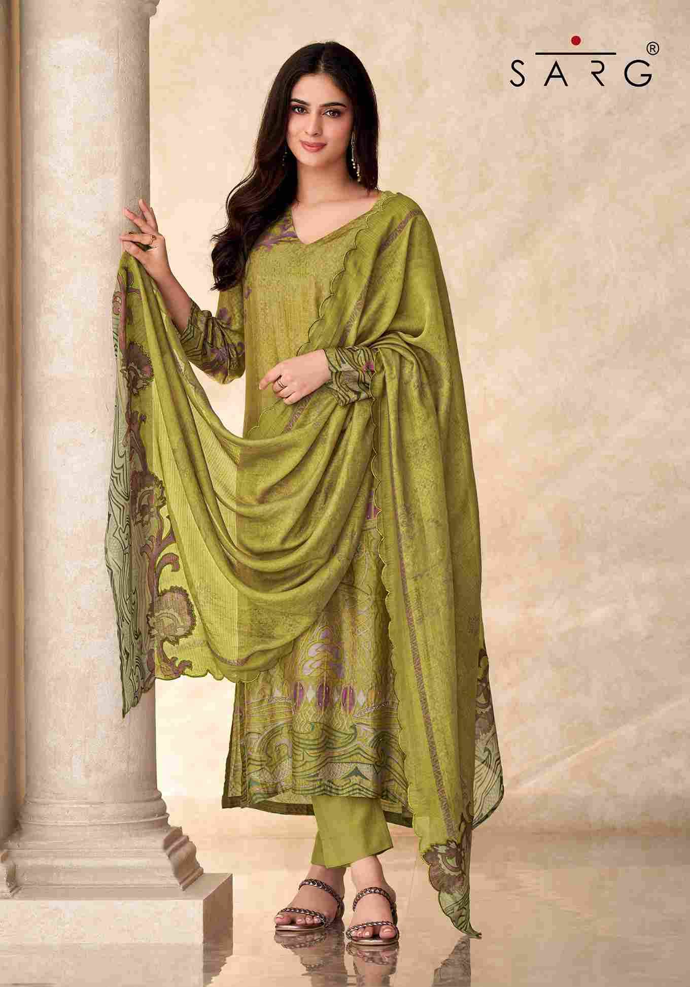 Chand-Raat By Sarg Beautiful Stylish Festive Suits Fancy Colorful Casual Wear & Ethnic Wear & Ready To Wear Muslin Silk Print Dresses At Wholesale Price