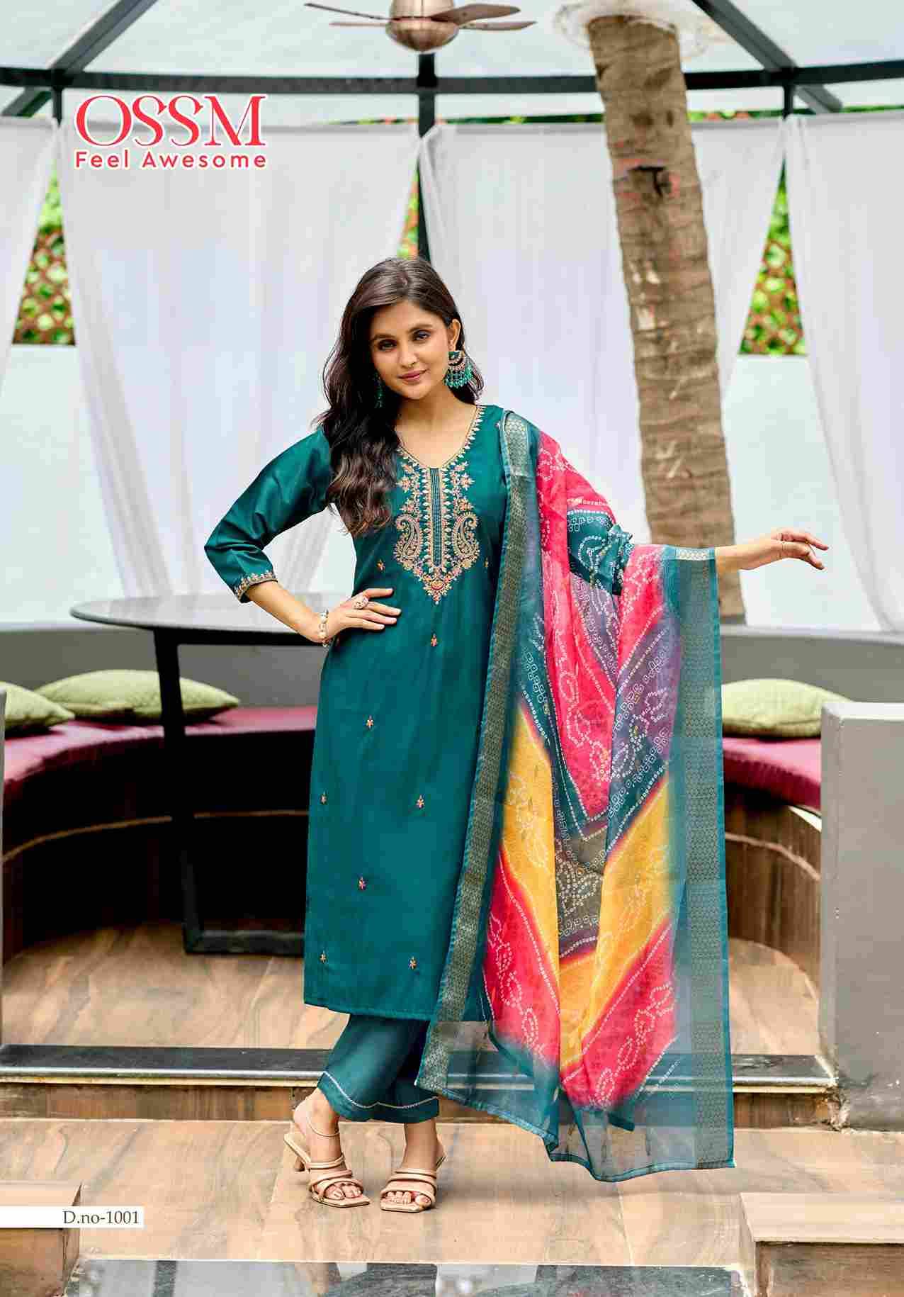 Mayree By Ossm 1001 To 1006 Series Beautiful Festive Suits Colorful Stylish Fancy Casual Wear & Ethnic Wear Viscose Silk Dresses At Wholesale Price