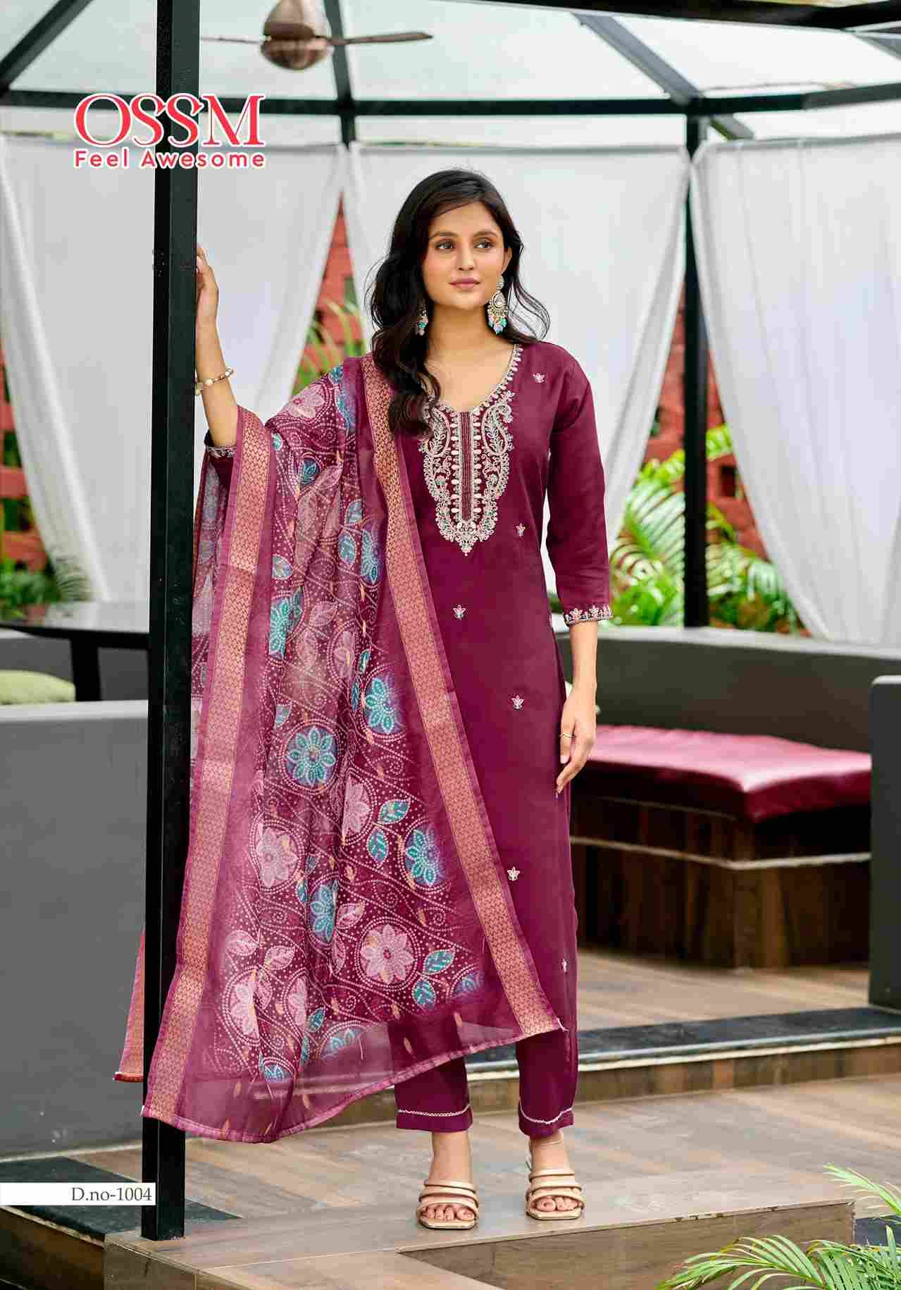 Mayree By Ossm 1001 To 1006 Series Beautiful Festive Suits Colorful Stylish Fancy Casual Wear & Ethnic Wear Viscose Silk Dresses At Wholesale Price