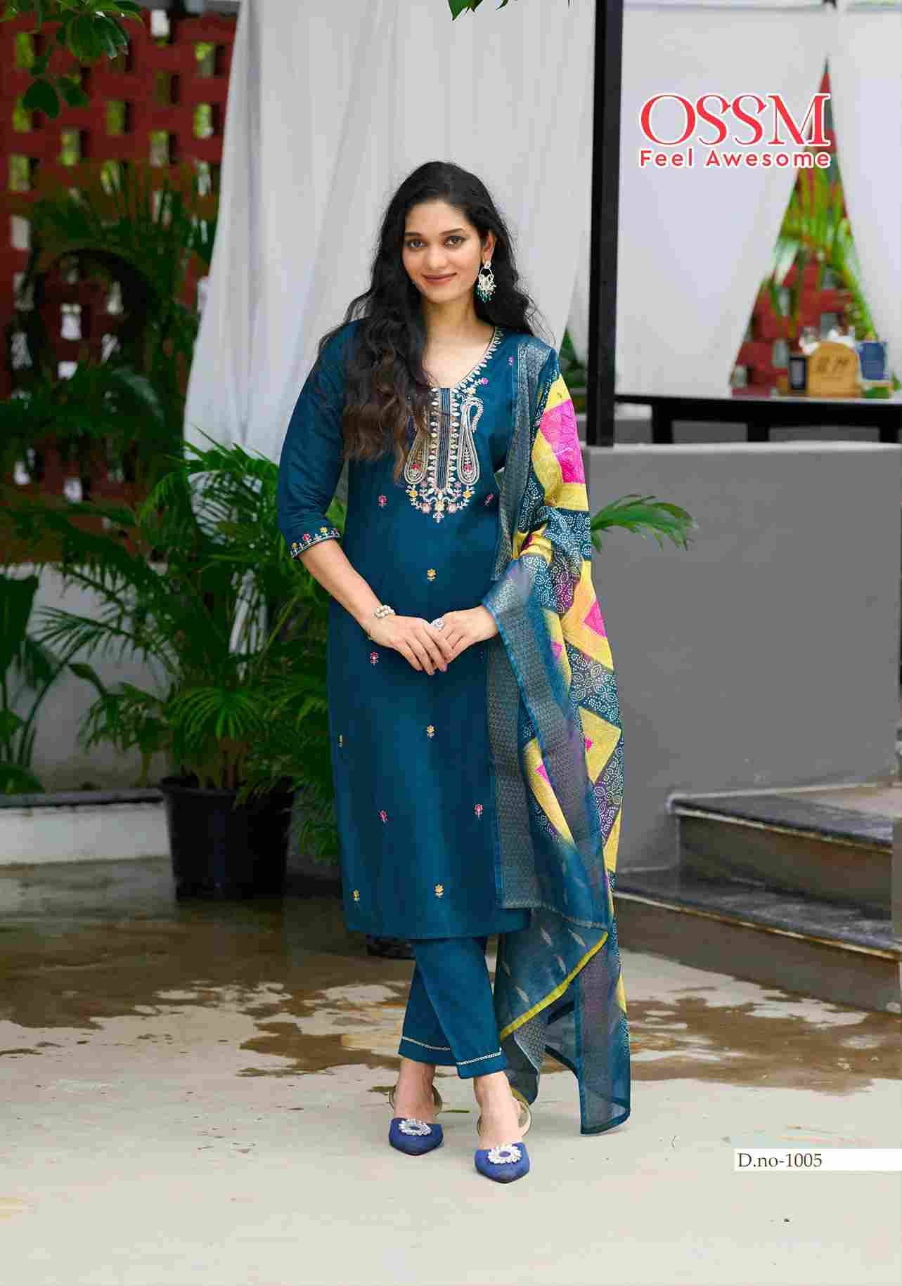 Mayree By Ossm 1001 To 1006 Series Beautiful Festive Suits Colorful Stylish Fancy Casual Wear & Ethnic Wear Viscose Silk Dresses At Wholesale Price