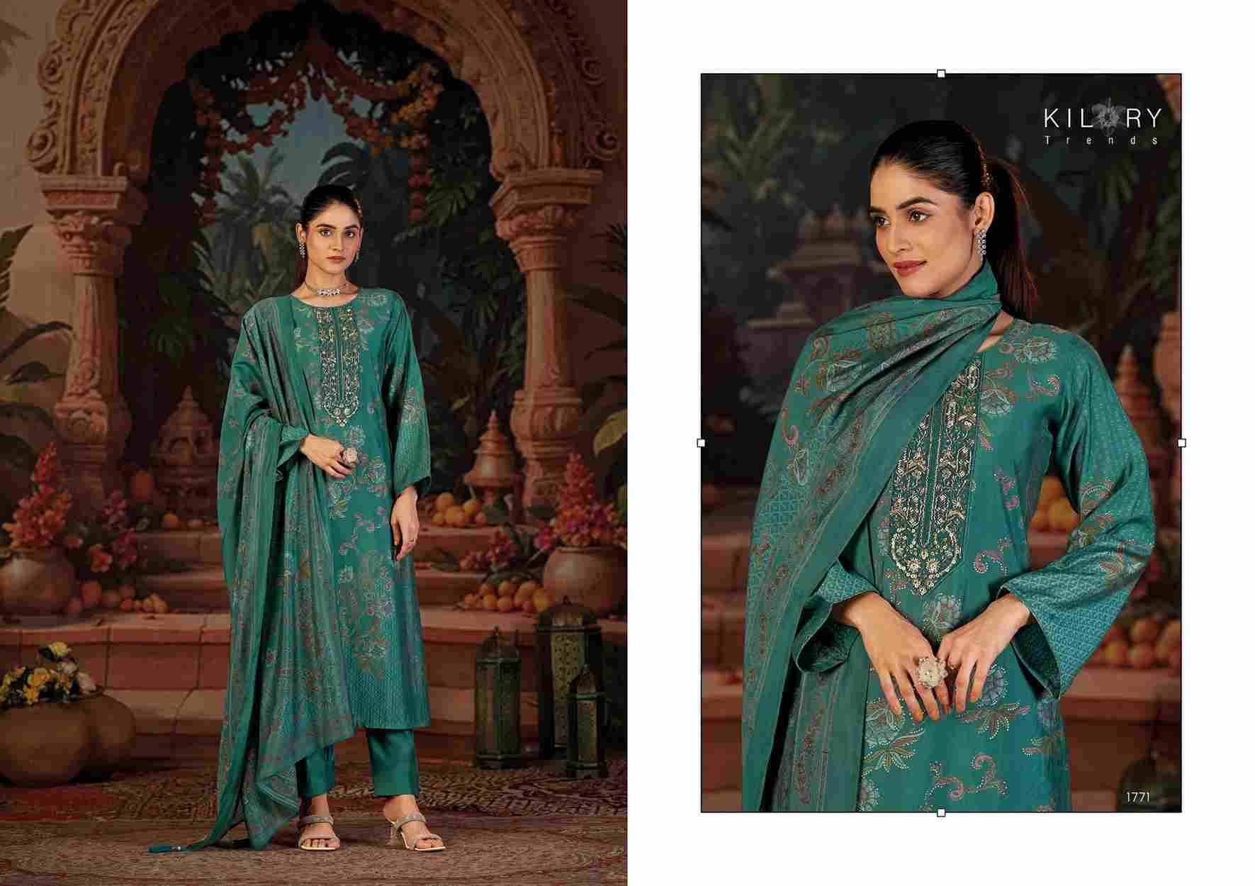 Larana By Kilory 1771 To 1774 Series Beautiful Festive Suits Colorful Stylish Fancy Casual Wear & Ethnic Wear Pure Muslin Silk Dresses At Wholesale Price