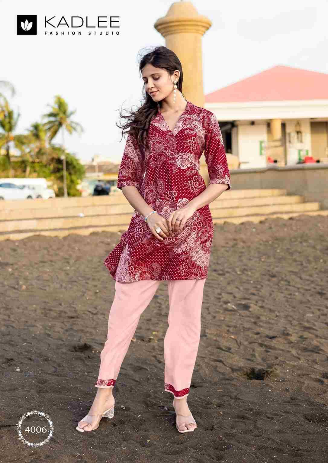 Vrunda Vol-2 By Kadlee 4005 To 4008 Series Designer Stylish Fancy Colorful Beautiful Party Wear & Ethnic Wear Collection Vetican Print Tops With Bottom At Wholesale Price