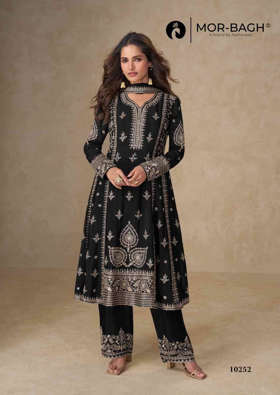 Muskan By Mor-Bagh 10252 To 10256 Series Beautiful Festive Suits Colorful Stylish Fancy Casual Wear & Ethnic Wear Simar Silk With Work Dresses At Wholesale Price