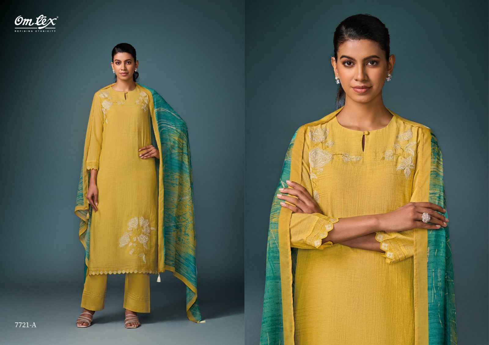 Designer Luxe By Om Tex 7721-A To 7721-D Series Beautiful Suits Stylish Fancy Colorful Party Wear & Ethnic Wear Silk Dresses At Wholesale Price