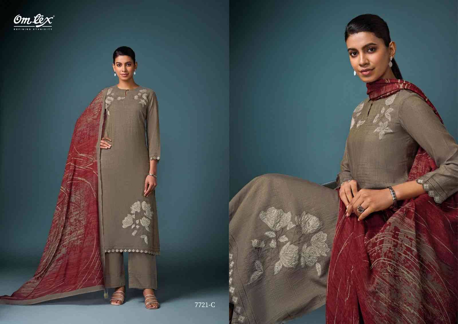 Designer Luxe By Om Tex 7721-A To 7721-D Series Beautiful Suits Stylish Fancy Colorful Party Wear & Ethnic Wear Silk Dresses At Wholesale Price