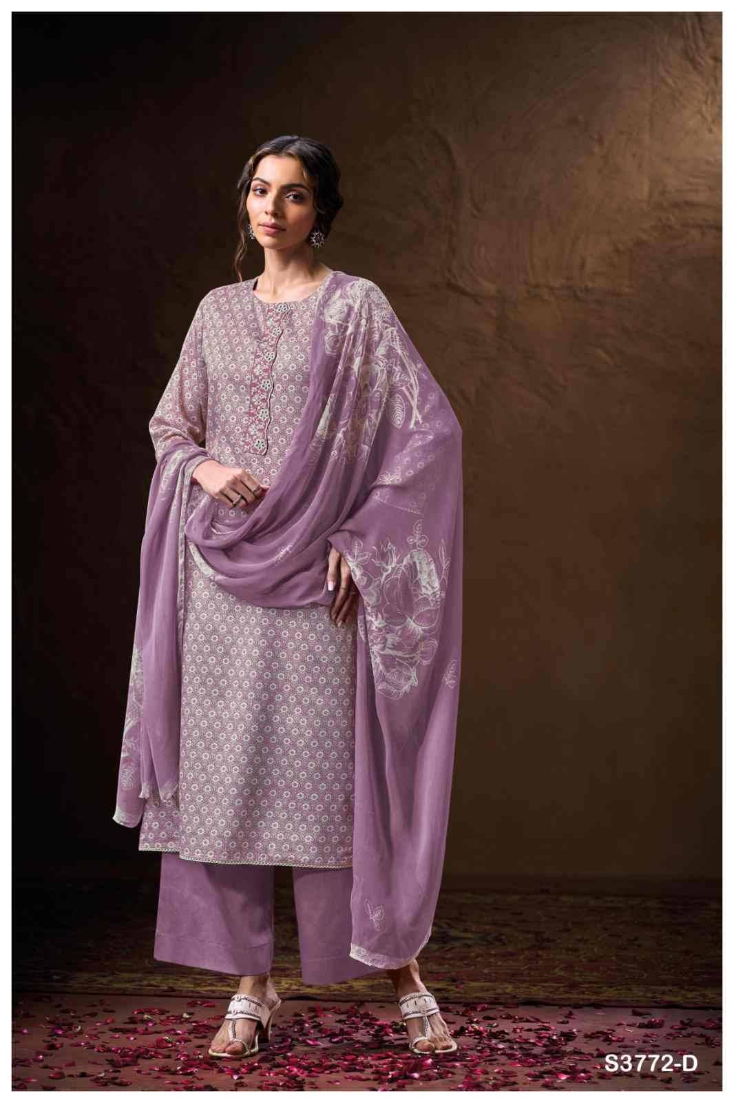 Kenzira-3772 By Ganga Fashion 3772-A To 3772-D Series Beautiful Festive Suits Colorful Stylish Fancy Casual Wear & Ethnic Wear Pure Cotton Satin Dresses At Wholesale Price