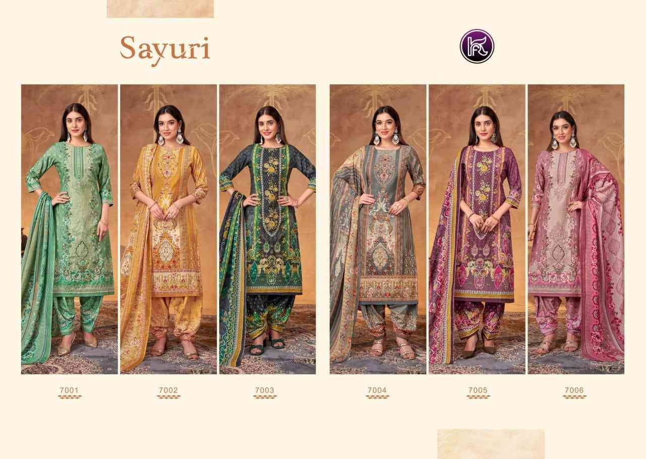 Sayuri By Kala Fashion 7001 To 7006 Series Festive Suits Beautiful Fancy Colorful Stylish Party Wear & Occasional Wear Pure Modal Dresses At Wholesale Price