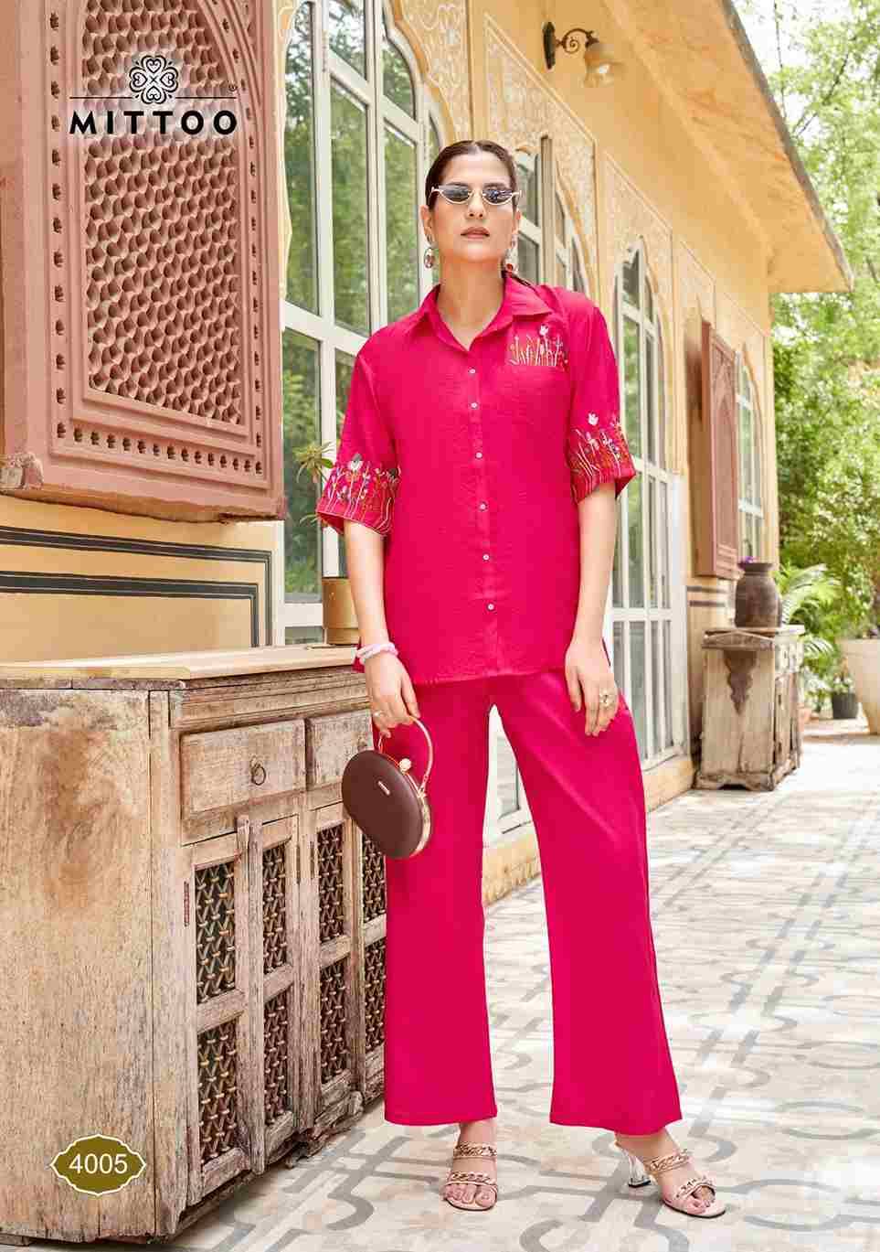 Carnival By Mittoo 4001 To 4006 Series Designer Stylish Fancy Colorful Beautiful Party Wear & Ethnic Wear Collection Viscose Tops With Bottom At Wholesale Price