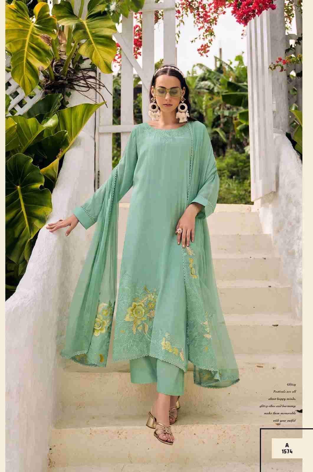 Mahay By Aiqa 1573 To 1578 Series Beautiful Festive Suits Colorful Stylish Fancy Casual Wear & Ethnic Wear Pure Bemberg Muslin Silk With Work Dresses At Wholesale Price