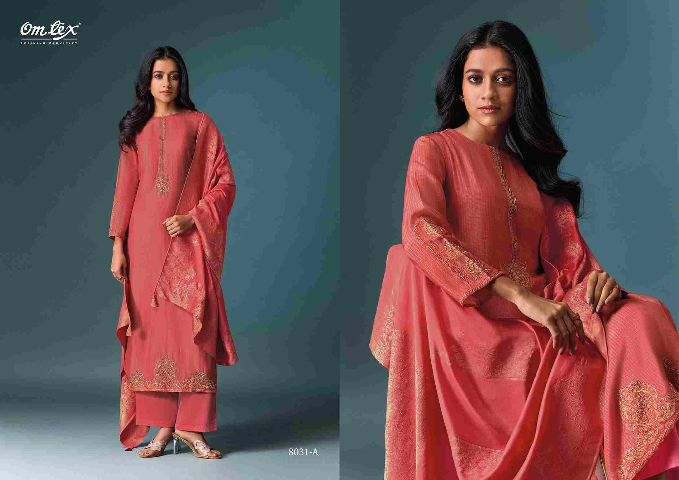 Faloni By Om Tex 8031-A To 8031-B Series Beautiful Suits Stylish Fancy Colorful Party Wear & Ethnic Wear Silk Dresses At Wholesale Price
