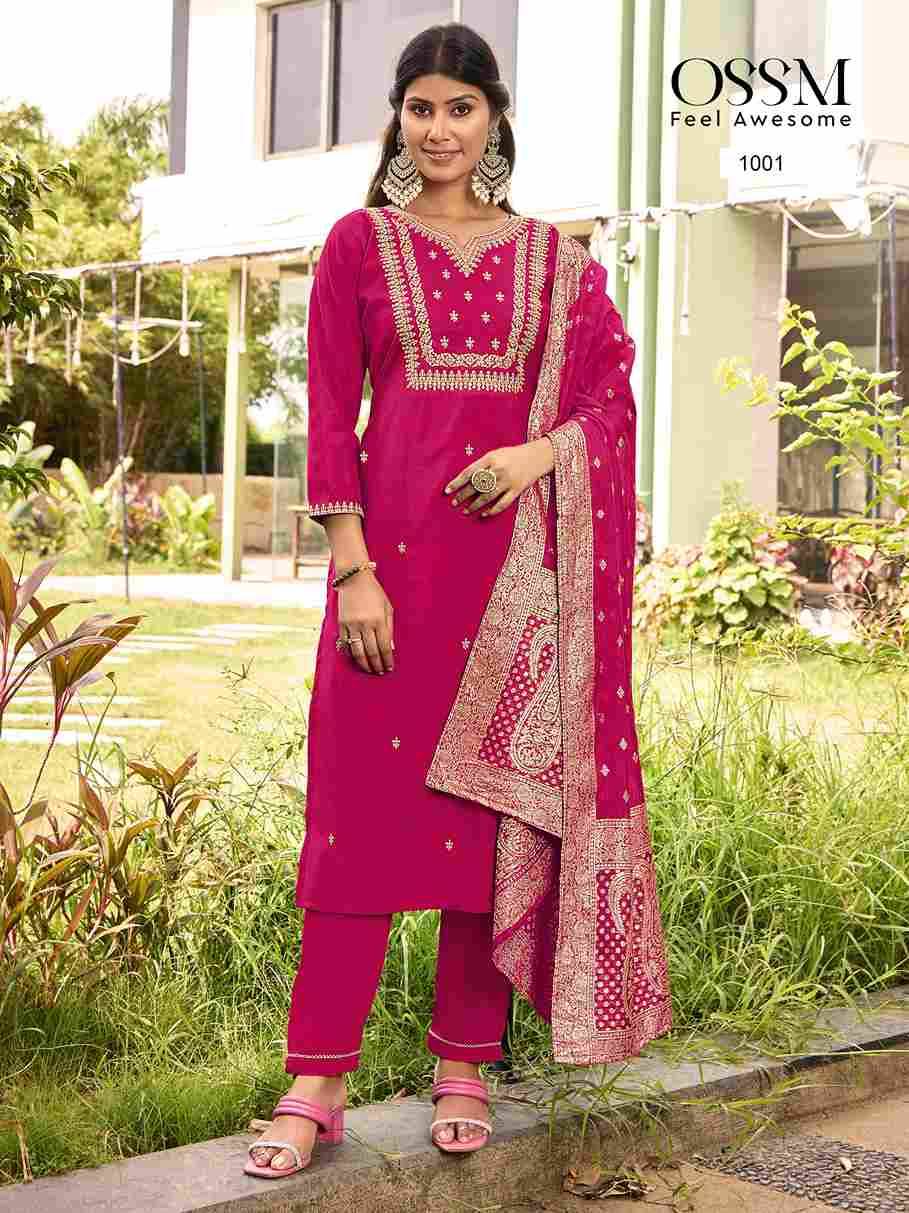Monalisa Vol-5 By Ossm 1001 To 1006 Series Beautiful Festive Suits Colorful Stylish Fancy Casual Wear & Ethnic Wear Pure Viscose Silk Print Dresses At Wholesale Price