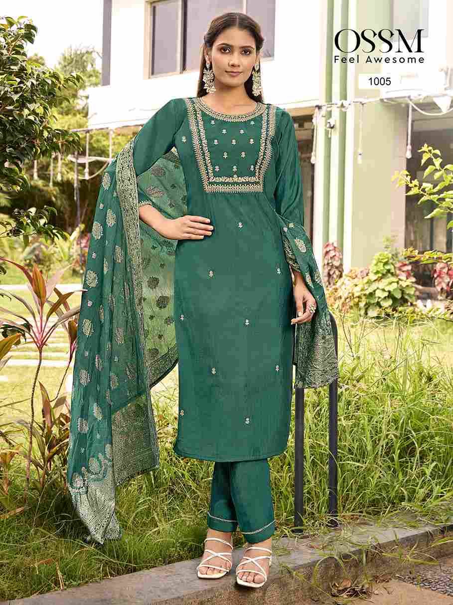 Monalisa Vol-5 By Ossm 1001 To 1006 Series Beautiful Festive Suits Colorful Stylish Fancy Casual Wear & Ethnic Wear Pure Viscose Silk Print Dresses At Wholesale Price