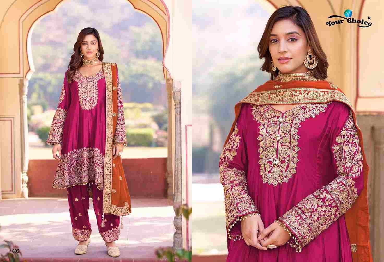 Afgani Gold By Your Choice 1001 To 1002 Series Festive Suits Beautiful Fancy Colorful Stylish Party Wear & Occasional Wear Pure Chinnon Dresses At Wholesale Price