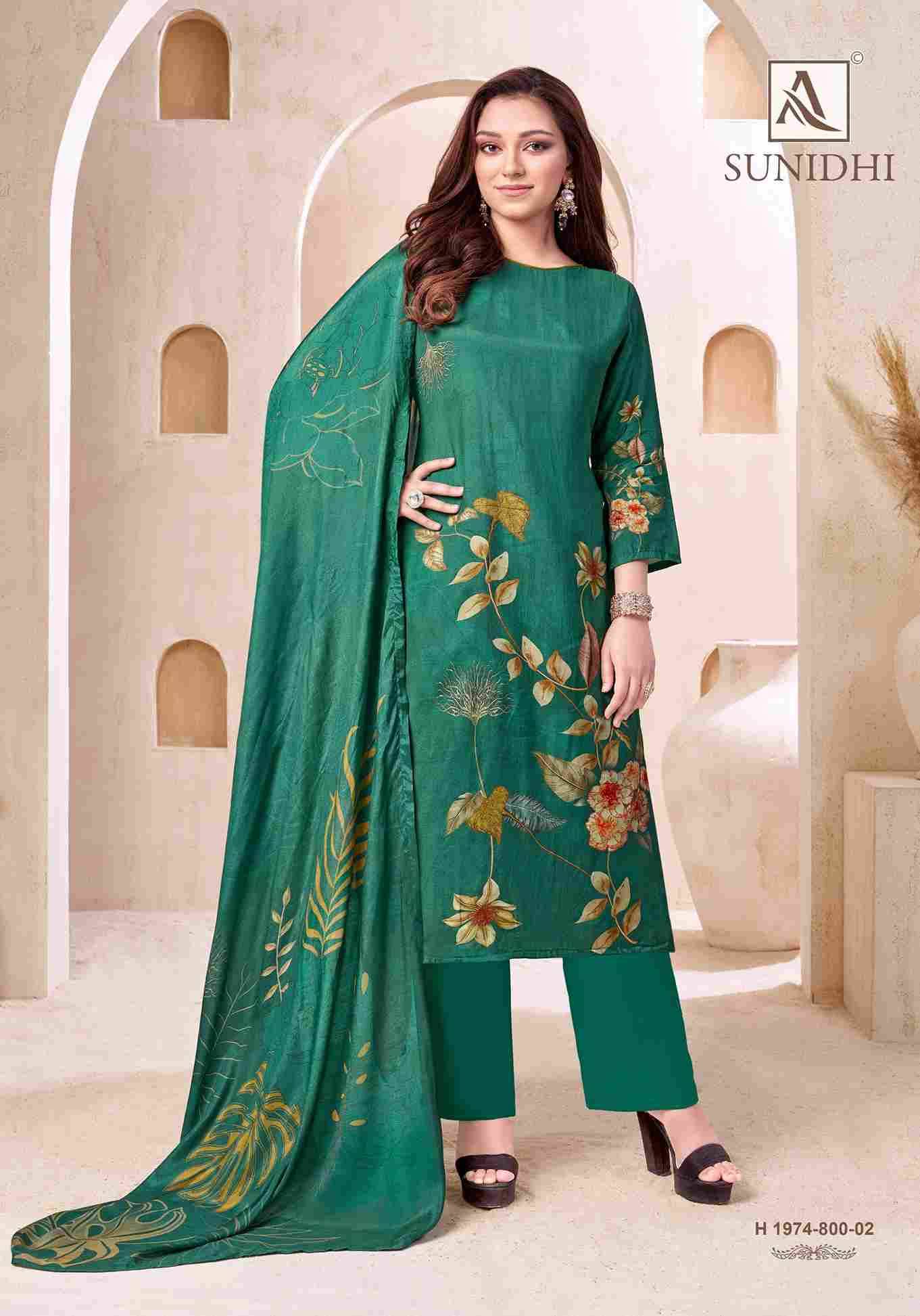 Sunidhi By Alok Suit 1974-800-01 To 1974-800-04 Series Beautiful Festive Suits Colorful Stylish Fancy Casual Wear & Ethnic Wear Pure Muslin Dresses At Wholesale Price