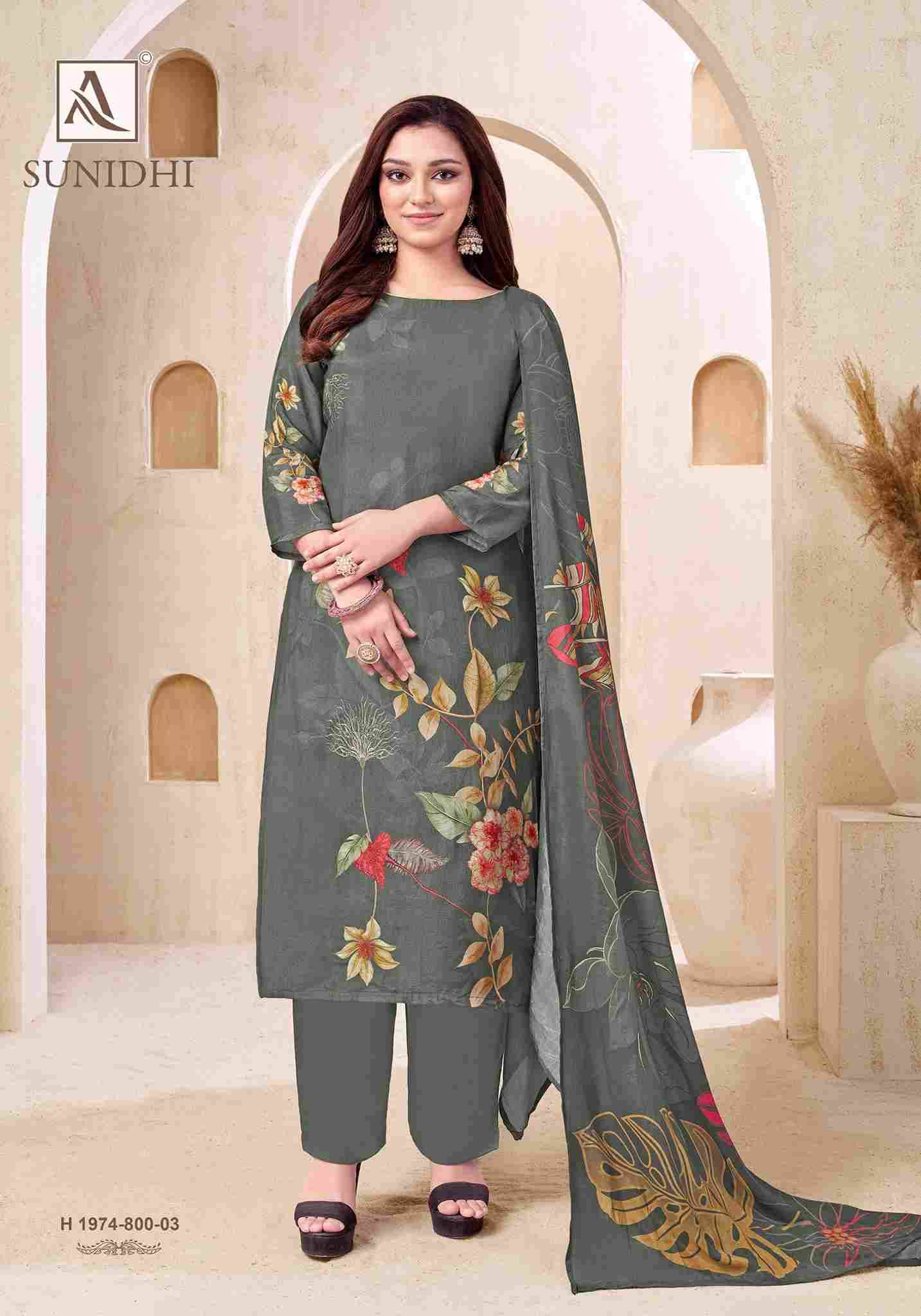 Sunidhi By Alok Suit 1974-800-01 To 1974-800-04 Series Beautiful Festive Suits Colorful Stylish Fancy Casual Wear & Ethnic Wear Pure Muslin Dresses At Wholesale Price