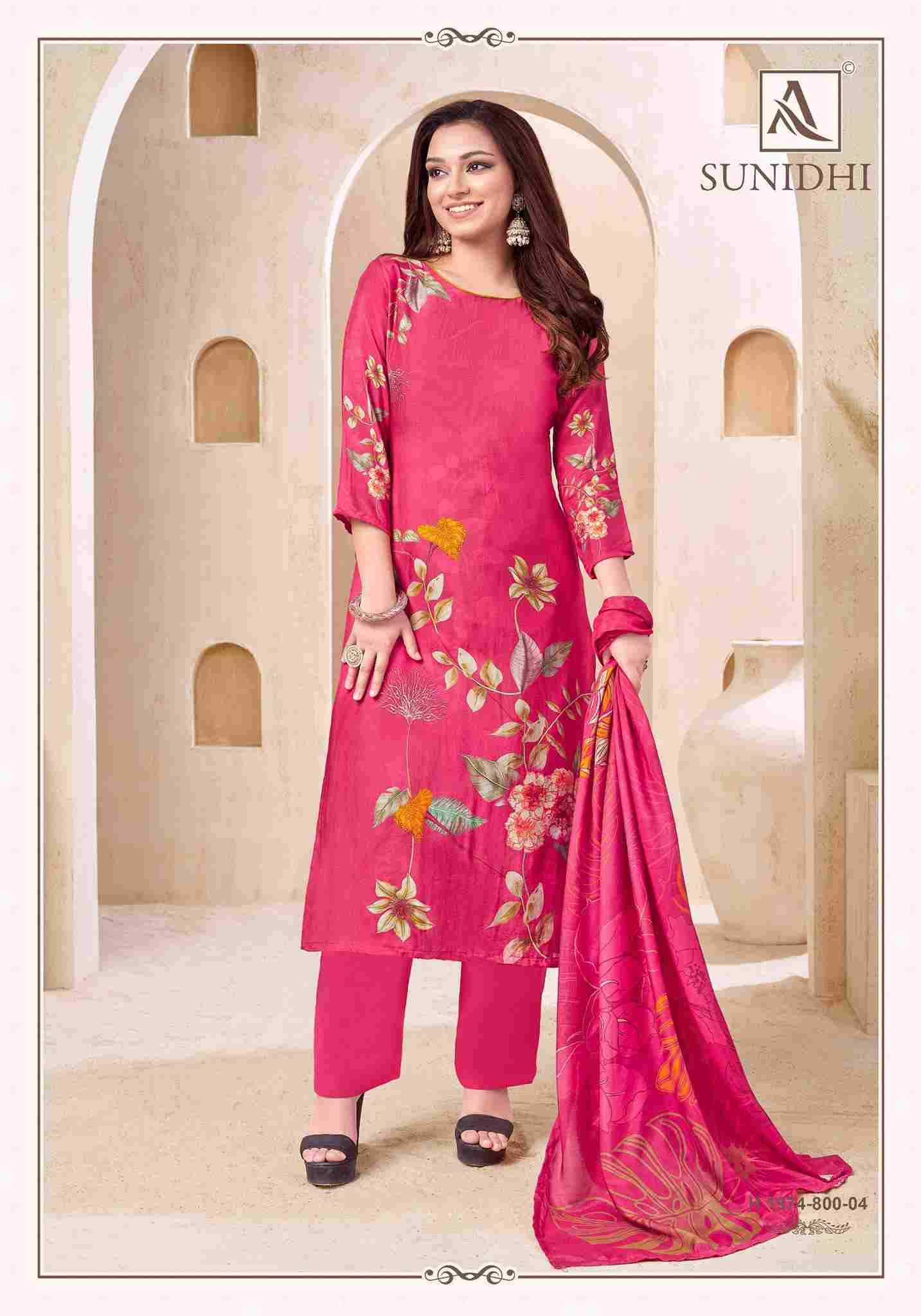 Sunidhi By Alok Suit 1974-800-01 To 1974-800-04 Series Beautiful Festive Suits Colorful Stylish Fancy Casual Wear & Ethnic Wear Pure Muslin Dresses At Wholesale Price
