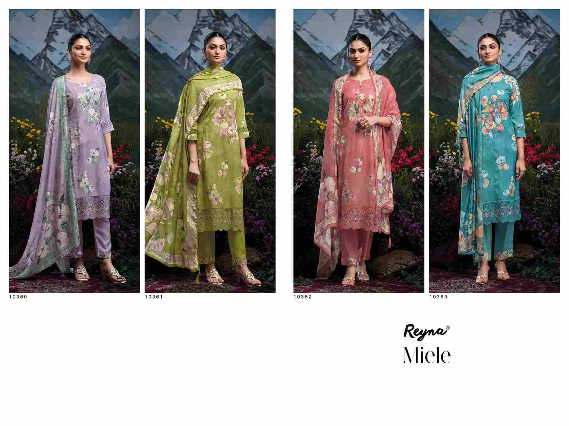 Miele By Reyna 10360 To 10363 Series Designer Stylish Fancy Colorful Beautiful Party Wear & Ethnic Wear Collection Bemberg Silk Tops At Wholesale Price