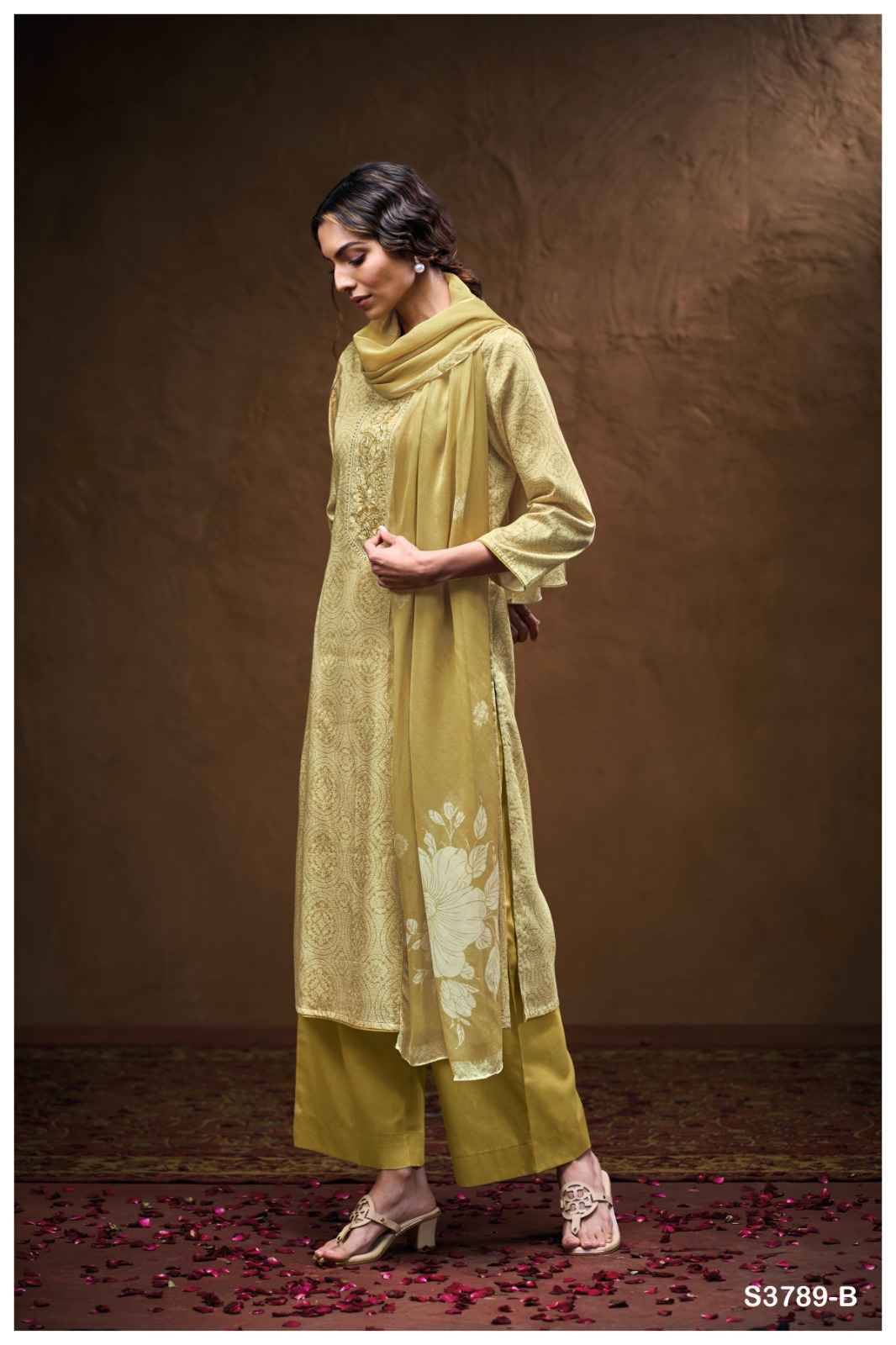 Vashika-3789 By Ganga Fashion 3789-A To 3789-D Series Beautiful Festive Suits Colorful Stylish Fancy Casual Wear & Ethnic Wear Pure Cotton Satin Dresses At Wholesale Price
