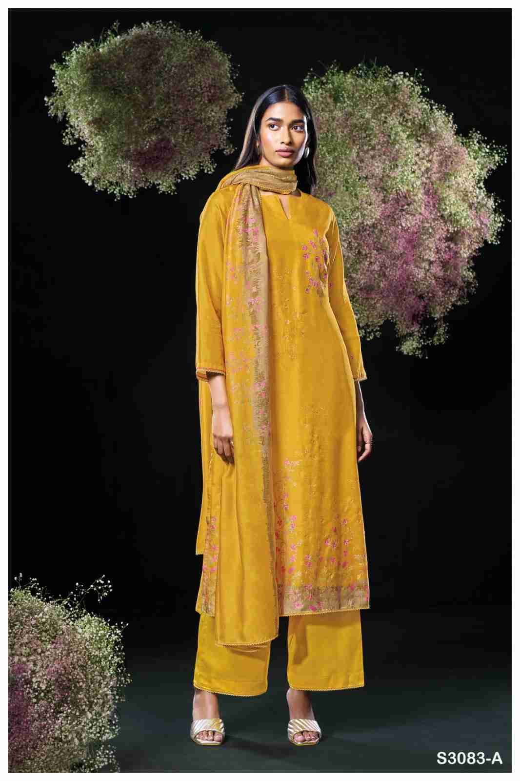 Asavari-3083 By Ganga Fashion 3083-A To 3083-D Series Beautiful Festive Suits Colorful Stylish Fancy Casual Wear & Ethnic Wear Pure Bemberg Silk Dresses At Wholesale Price