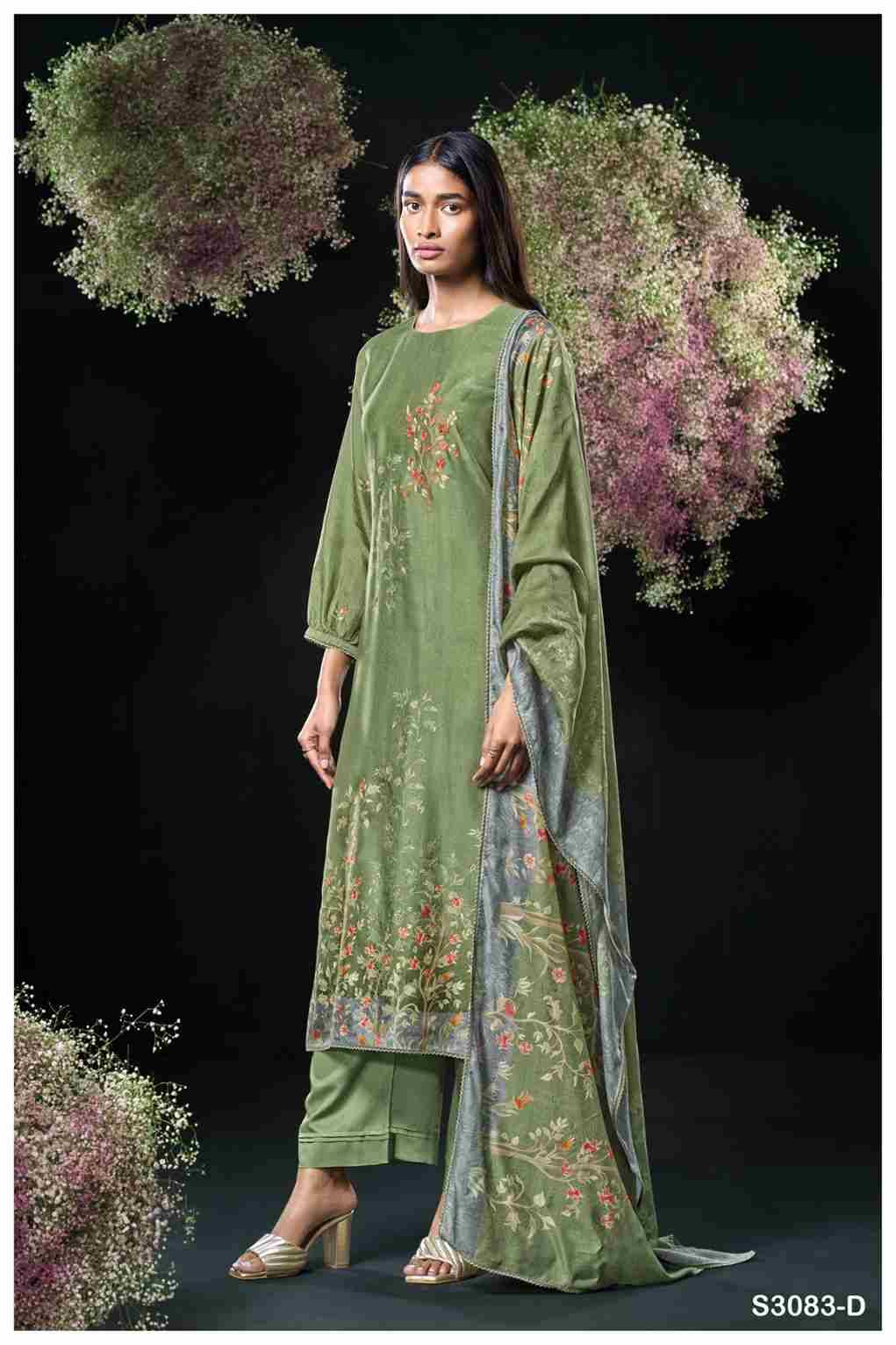 Asavari-3083 By Ganga Fashion 3083-A To 3083-D Series Beautiful Festive Suits Colorful Stylish Fancy Casual Wear & Ethnic Wear Pure Bemberg Silk Dresses At Wholesale Price