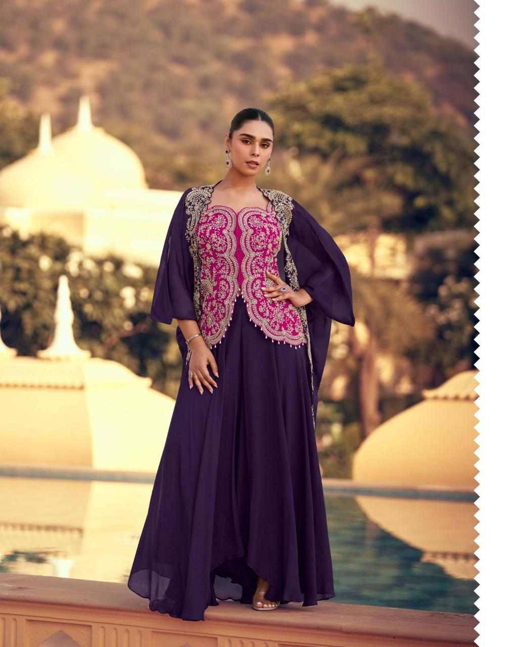 Panihari By Sayuri 5765 To 5767 Series Designer Beautiful Festive Collection Occasional Wear & Party Wear Pure Chinnon Silk Crop Top With Bottom And Jacket At Wholesale Price