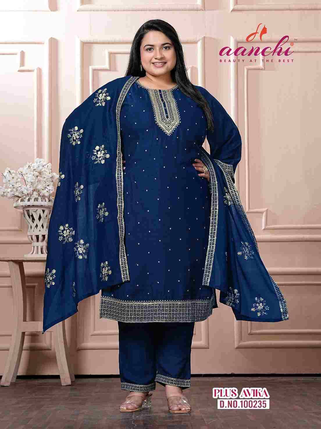 Plus Avika By Aanchi Combo Set 100234 To 100237 Series Beautiful Festive Suits Colorful Stylish Fancy Casual Wear & Ethnic Wear Vichitra Silk Dresses At Wholesale Price