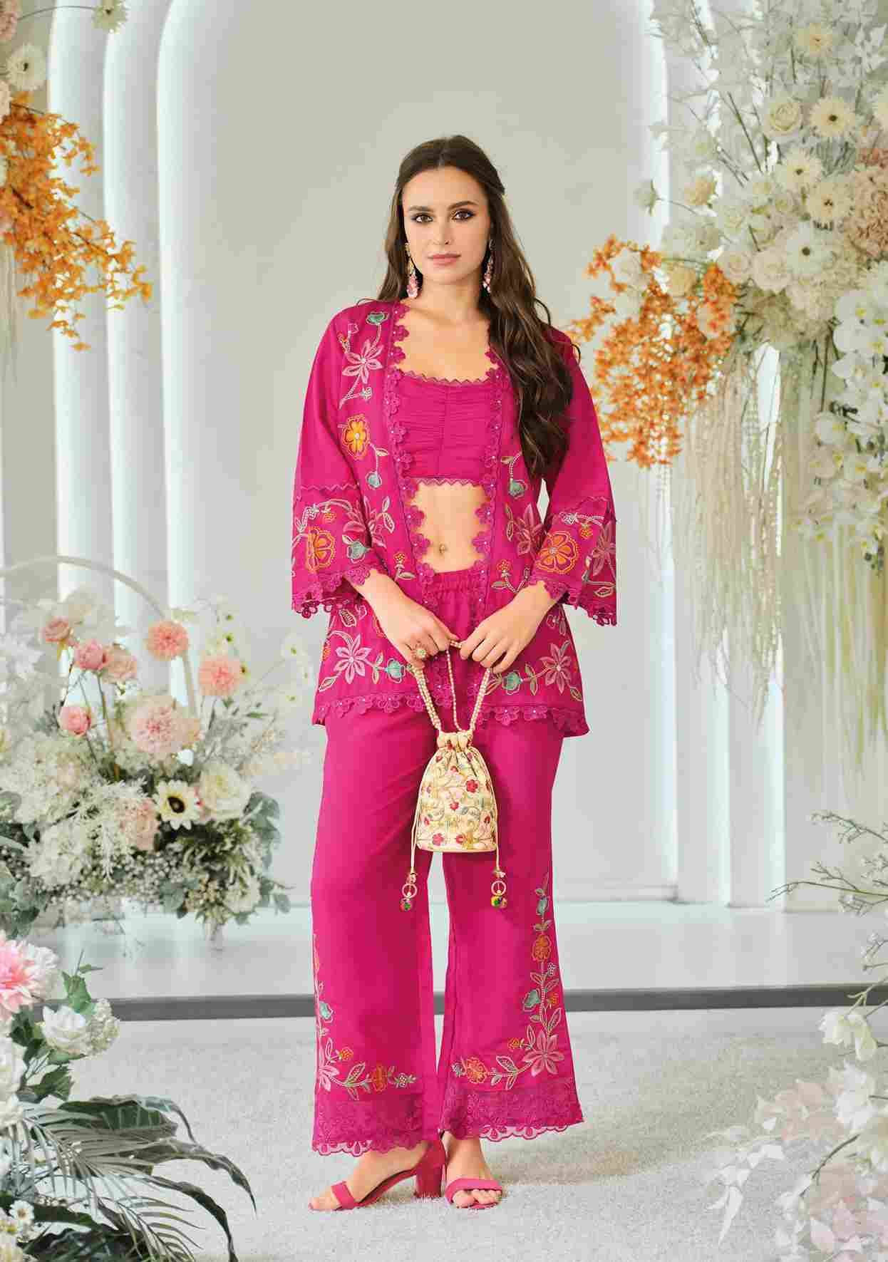 Bloom Vol-2 By Kailee 45601 To 45604 Series Designer Beautiful Festive Collection Occasional Wear & Party Wear Pure Viscose Organza Crop Top With Bottom And Jacket At Wholesale Price