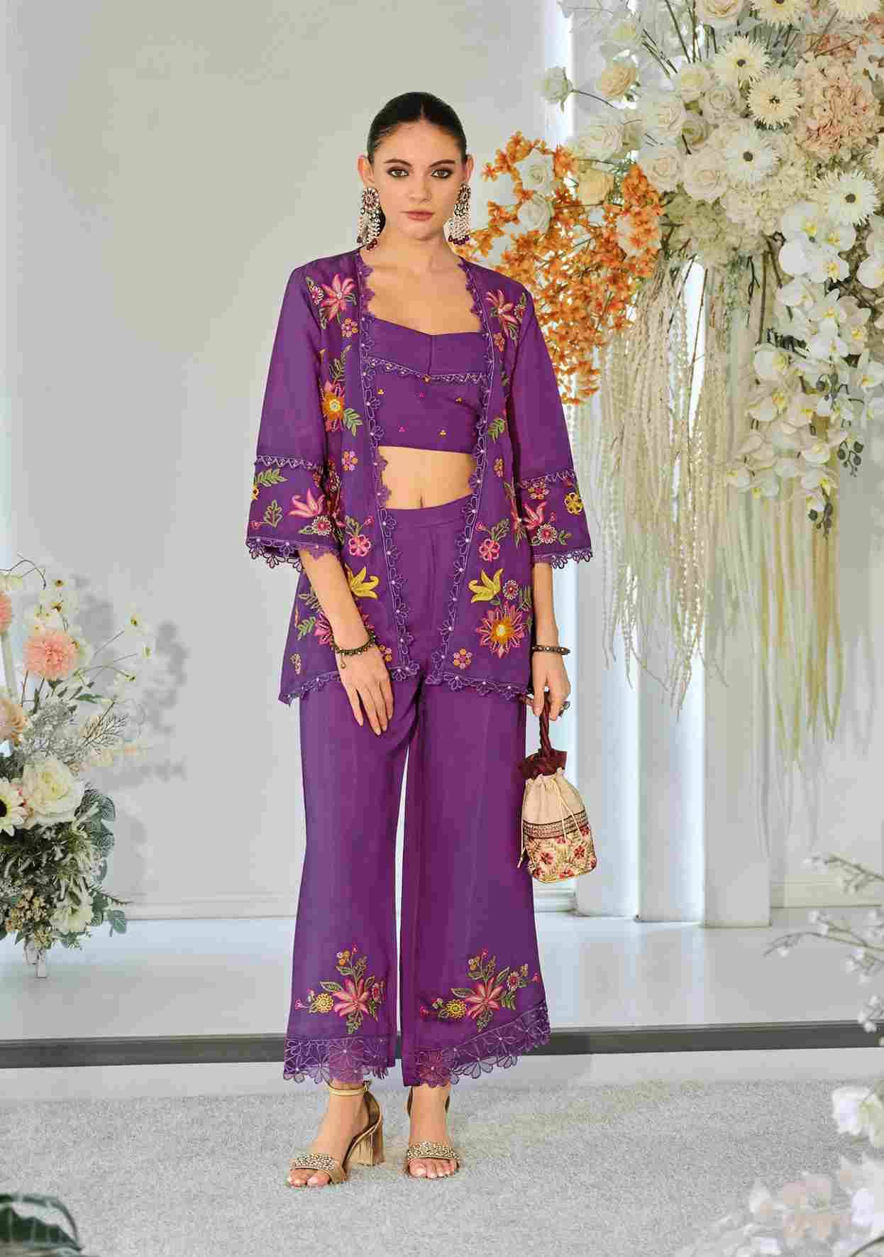 Bloom Vol-2 By Kailee 45601 To 45604 Series Designer Beautiful Festive Collection Occasional Wear & Party Wear Pure Viscose Organza Crop Top With Bottom And Jacket At Wholesale Price