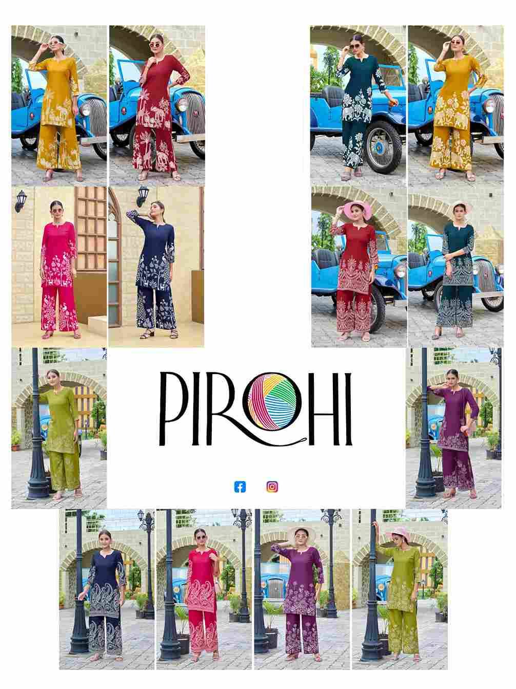 Kit Kat By Pirohi Combo Set 1001 To 1014 Series Designer Stylish Fancy Colorful Beautiful Party Wear & Ethnic Wear Collection Rayon Slub Co-Ords At Wholesale Price
