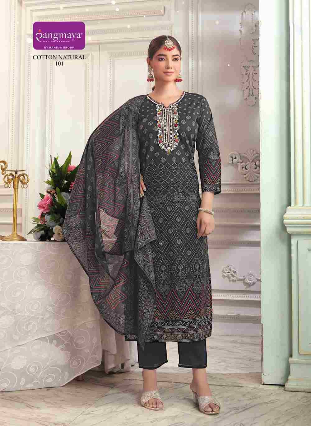 Cotton Natural By Rangmaya 101 To 108 Series Beautiful Festive Suits Colorful Stylish Fancy Casual Wear & Ethnic Wear Cotton Print Dresses At Wholesale Price