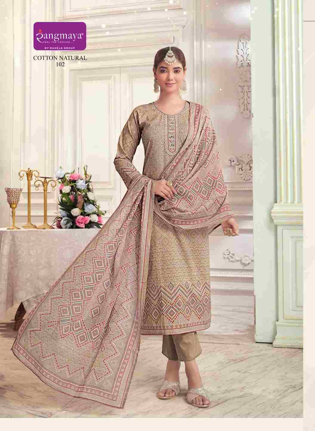 Cotton Natural By Rangmaya 101 To 108 Series Beautiful Festive Suits Colorful Stylish Fancy Casual Wear & Ethnic Wear Cotton Print Dresses At Wholesale Price