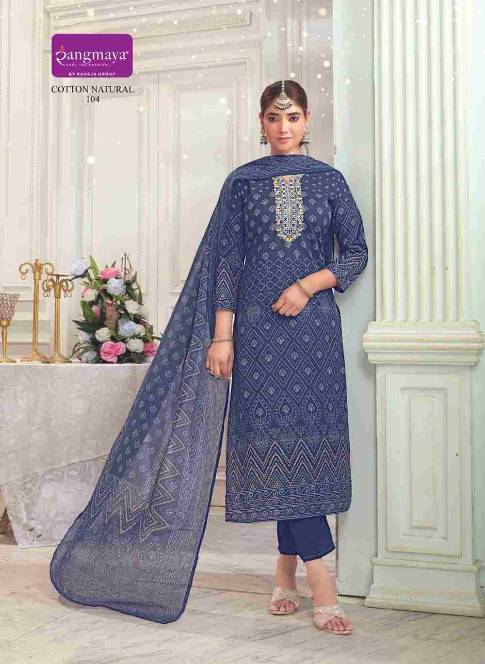 Cotton Natural By Rangmaya 101 To 108 Series Beautiful Festive Suits Colorful Stylish Fancy Casual Wear & Ethnic Wear Cotton Print Dresses At Wholesale Price